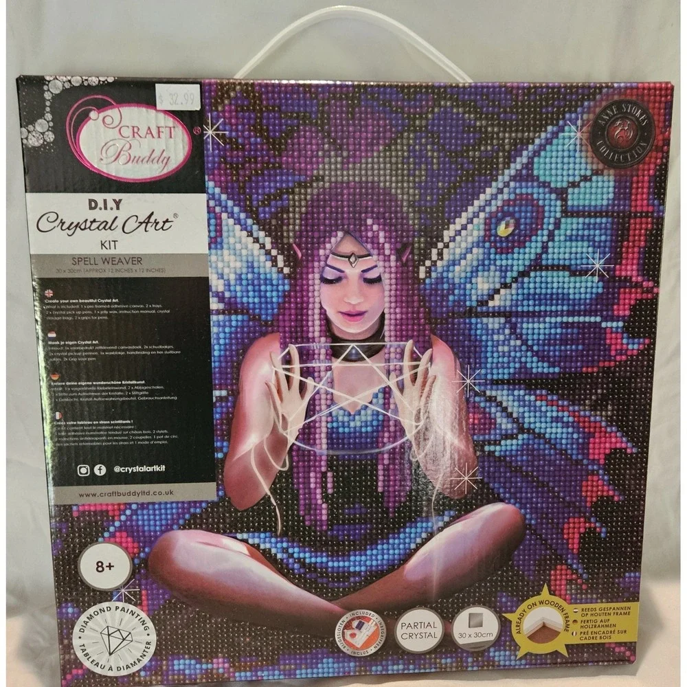 Craft Buddy DIY Crystal Art Kit Spell Weaver Anne Stokes 30x30cm New Sealed...